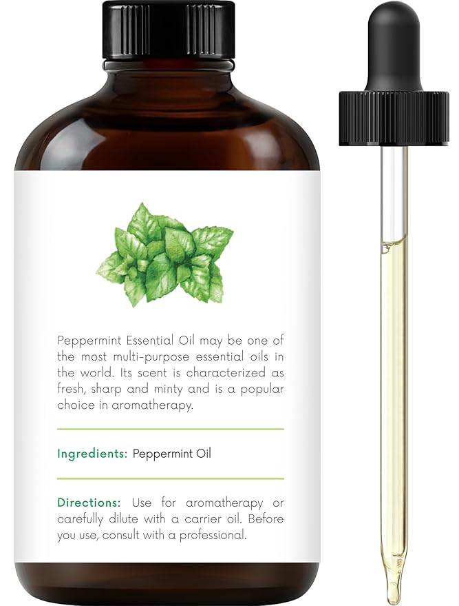 Handcraft Blends Peppermint, Eucalyptus, Lavender Essential Oil Set - 4 Fl. Oz, 100% Pure and Natural, Therapeutic Grade with Premium Glass Dropper