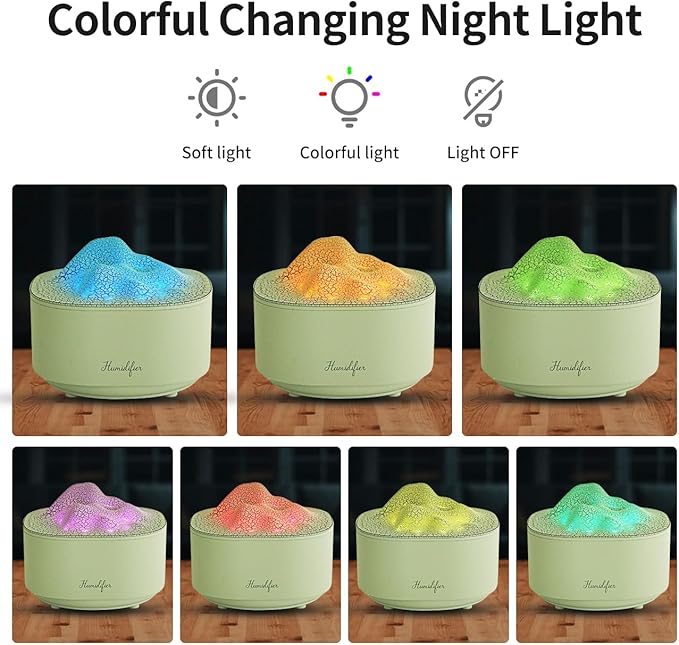 Portable 1500ml Small Cool Mist Humidifier,USB Personal Desktop Humidifier for Office Room, Bedroom,Top-Fill 7 Colors LED Night Light humidifiers, 2 Mist Modes, Super Quiet (White)