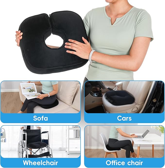 wefaner Donut Pillow Tailbone Pain Relief Bed Sore Pillow,Hemorrhoid Pillow,Butt Donut Cushion for Hemorrhoids,After Surgery,Pregnancy, Pressure Sores.