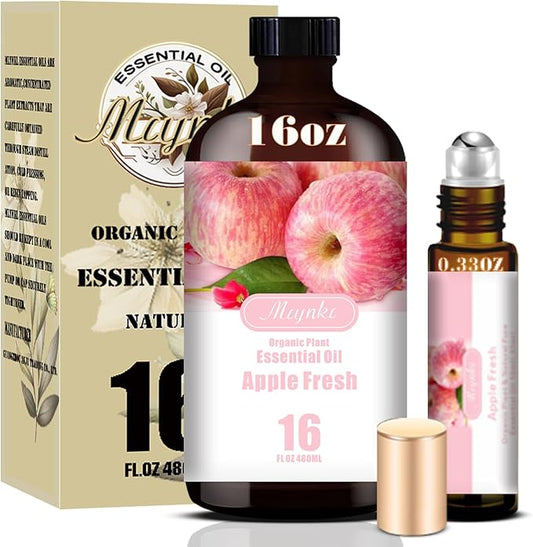 Apple Essential Oil – MLYNKL Apple Oils 16.33 fl oz for Diffusers, Humidifiers, Massage, DIY Candles, Soap, Cleaning, Home, Yoga, Office, Gifts - 490 ml