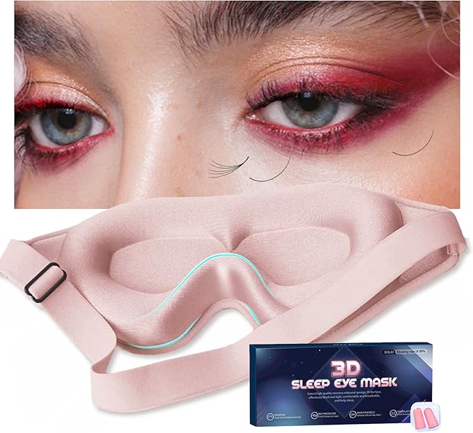 Eye Mask for Lash Extensions, Sleep Mask for Lash Extensions for Women,Lash Extension Sleep Mask for Travel Yoga Nap, 100% Blackout 3D Eye Mask for Sleeping