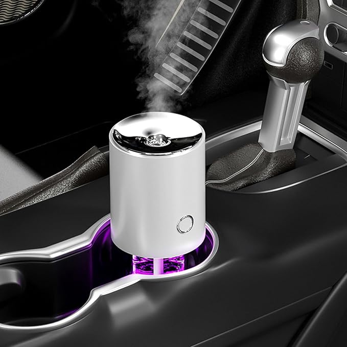 Smart Diffuser Essential Oil Mist Sprayer with Induction Night Light 55ml Capacity for Home Hotel Office White