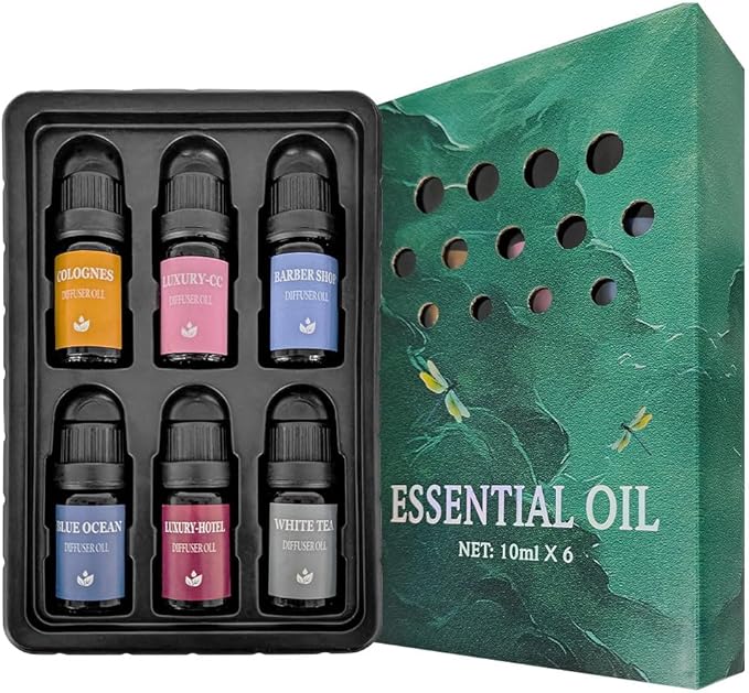 Essential Oil Refill Set for Aromatherapy Diffuser, Mix Scent Fragrance Oil
