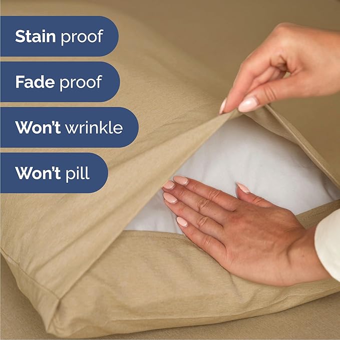 Cal King 6 Piece Sheet Set - Comfy, Breathable & Cooling - Soft Hotel Luxury Bedding for Women, Men, Kids, Teens & Children - 1 Flat & 1 Fitted Sheet & 4 Pillowcases w/ Deep Pockets - Heathered Tan