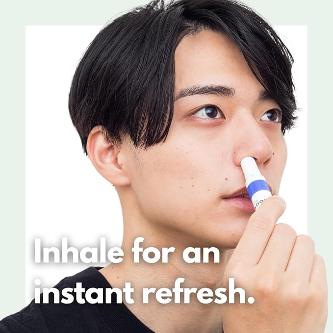 Essential Oil Nasal Inhaler Stick – Aromatherapy for Focus, Energy & Sinus Congestion Relief – Natural Menthol, Peppermint & Eucalyptus – Pocket-Sized Thai YADOM Cooling Vapor (3 Pack)