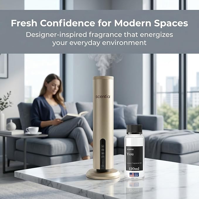 Scentia You Premium Fresh Fragrance Oil for Diffusers – Clean Citrus, Eucalyptus & Sandalwood Home Scent – Cold Air & HVAC Diffuser Oil Refill – 120 ml (4.06 fl oz)