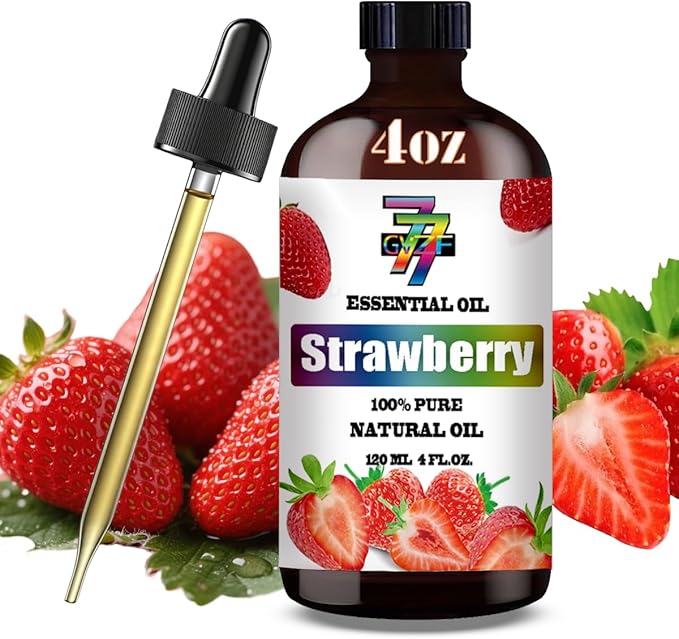 Strawberry Essential Oil - Strawberry Oils for Diffusers, Humidifiers, DIY Candles, Soap, Cleaning, Home, Office, Yoga, Massage, Gifts - 4 fl oz (120 ml) - GV77ZF