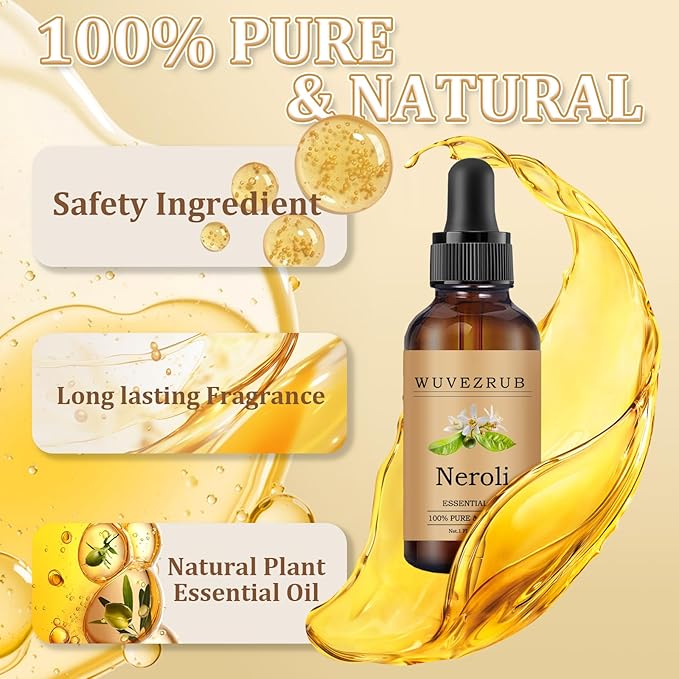 Neroli Essential Oil 30ML - 100% Pure and Natural Oils for Aromatherapy Diffuser - 1 Fl Oz/Neroli