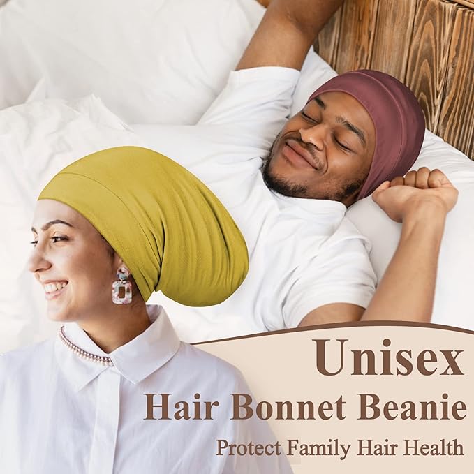 OLESILK 100% Mulberry Silk Bonnet for Sleeping Women, Silk Hair Wrap for Sleeping for Women&Men, Real Silk, Not Satin, Yellow