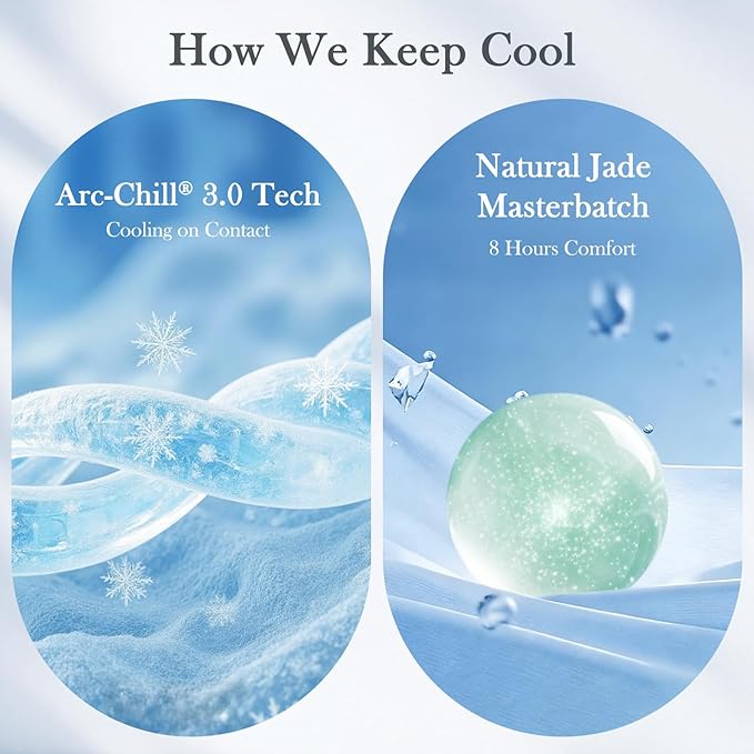 Avolare Cooling Pillow Cases Queen Size Set of 2, Arc-Chill 3.0 Cooling Pillow Cases for Hot Sleepers, Gentle on Hair and Skin, Zipper Pillow Cover, Machine Washable, Champagne, 20"x30"