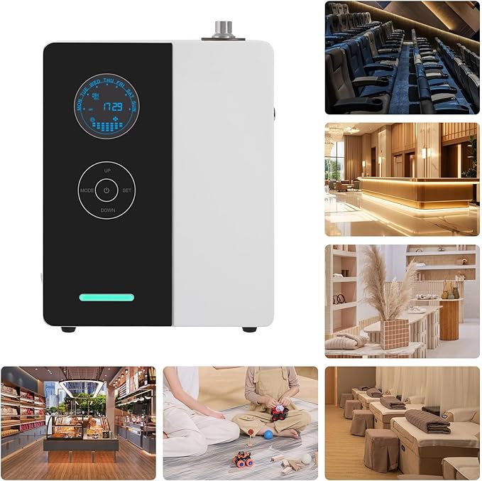 Smart Scent Air Machine, Waterless Essential Oil Diffuser for Home, HVAC Scent Diffuser 200ml Connect to WiFi, Atomizing Machine Cover Up to 1500 Sq.Ft Diffusers for Commercial Hotel Hoom Room