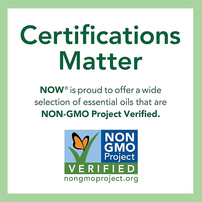 NOW Foods Essential Oils, Peppermint Roll-On, Certified Organic, Energizing Blend, Steam Distilled, Topical Aromatherapy, 10-mL (Pack of 2)