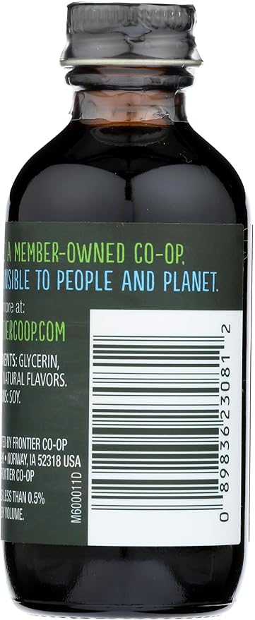 Frontier Co-op Non-Alcoholic Maple Flavor, 2 Ounce, Rich Maple Taste For Baked Beans, Sweet Potatoes, Alcohol Free Maple