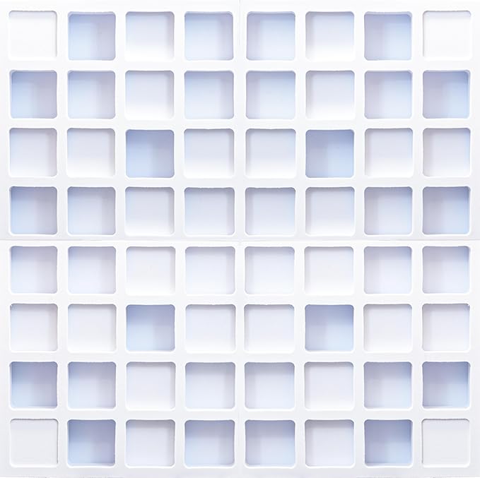Foroomaco 4pcs EVA Acoustic Diffusers 12"x12"x2" (Total 24"x24"x2"), Waffle Style Sound Diffuser Panels for Home Studio and Wall Art, QRD Room Acoustic Treatment (White)