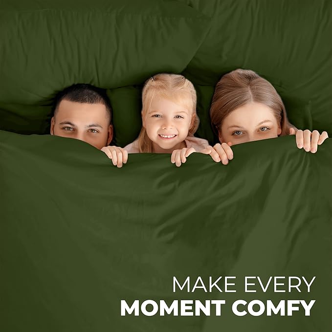 ROYALE LINENS 3 Piece Twin Sheets Set - Soft Brushed 1800 Microfiber Bedding - 1 Fitted and 1 Flat Sheet, 1 Pillow case - Wrinkle Free & Fade Resistant - Hotel Luxury Bed Sheets (Hunter Green, Twin)