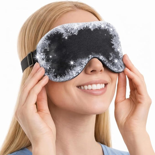 Arctic Flex Cooling Eye Mask - Gel Cold Compress for Migraine, Puffy Eyes, Sleeping, Headaches - Heated Eye Mask for Women & Men - Hot & Cold Therapy - After Surgery Ice Treatment, Reusable, Freezable