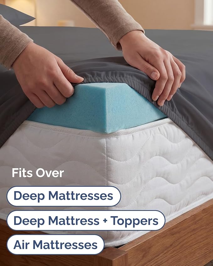 Extra Deep Twin XL Sheet Set - 4 Piece Breathable and Cooling Sheets - Hotel Luxury Bedding for Women, Men, Kids & Teens - Easy & Secure Fit - Soft, Wrinkle Free and Comfy - Extra Deep Pockets - Grey