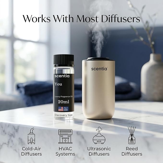 Scentia You Fresh Fragrance Oil for Diffusers – Clean Citrus & Eucalyptus Home Scent with Pine, Jasmine & Sandalwood – Aromatic Diffuser Oil for Ultrasonic, Cold Air & Diffusers – 20 ml (0.67 fl oz)