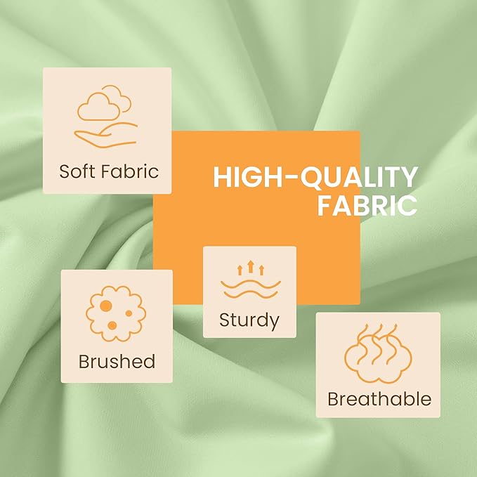 Twin Size 3 Piece Bed Sheet Set - Ultra Imitation Cotton-Premium Breathable & Cooling Sheets - Hotel Luxury Bed Sheets Deep Pocket up to 15"- Wrinkle, Fade, Stain Resistant (Sage Green, Twin)