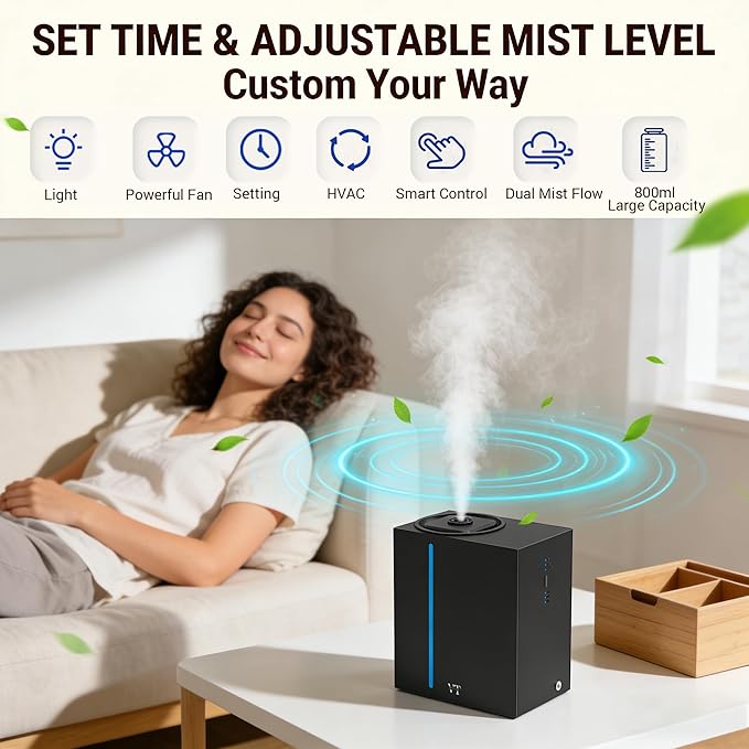 HVAC Scent Diffuser System 10000 Sq Ft,Waterless Essential,Metal,Supports Bluetooth APP Control,Commercial Hotel Collection Whole House Diffuser Machine