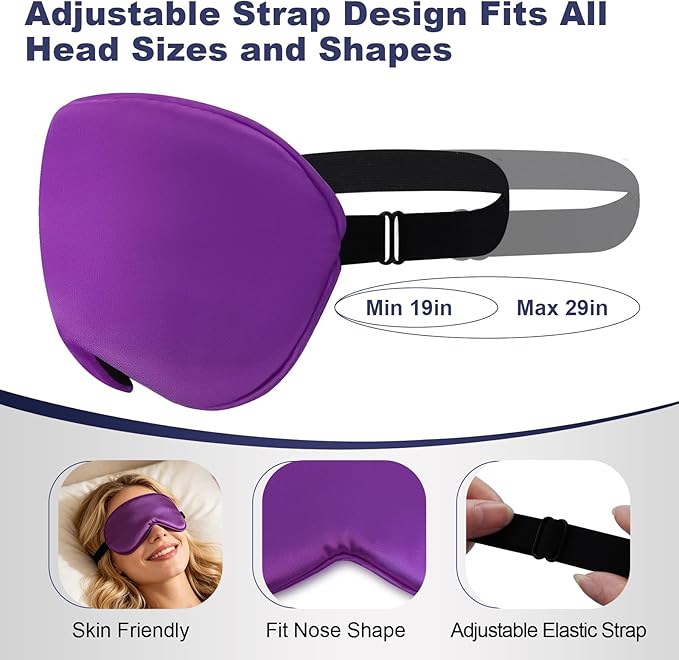 10 Pack Silk Sleep Mask, 5-Color Eye Masks for Sleep with Adjustable Strap, 100% Blackout Blindfold Super Soft Eye Cover for Travel Nap Airplane Home Sleeping, Suitable for Women & Men