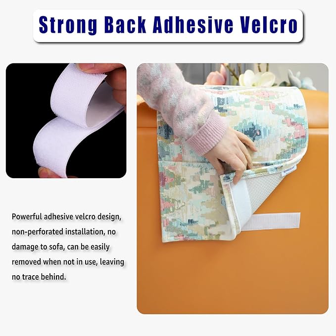 Non-Slip Head Pillow for Recliners - Neck Support Cushion with Velvet Cover for Pain Relief at Home, Office and Travel (Boho)
