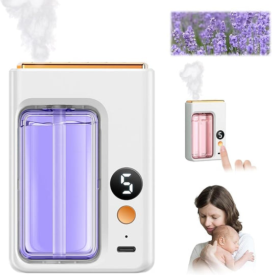 Automatic Aromatherapy Diffuser, Essential Oil Diffusers for Home, Digital Display Version of Aroma Diffuser, Replaceable Scent Diffusers for Home, Essential Oil Diffuser (Lavender)