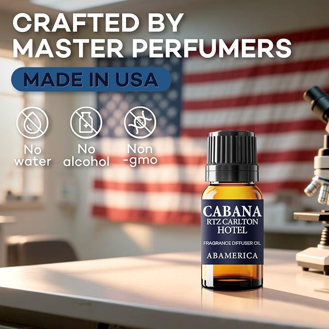 ABAMERICA Hotel Diffuser Oils, Essential Oils Inspired by RTZ-Carlton Hotel, Hotel Scents Diffuser Oils for Home, Fragrance Oil for Diffusers (2 Pack)