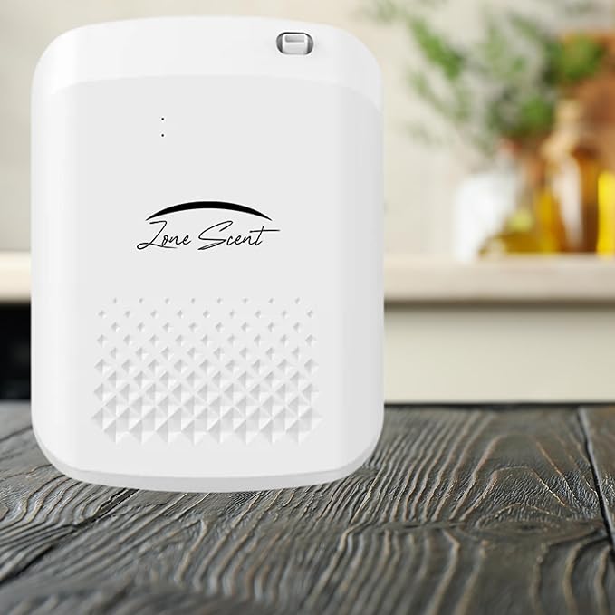 Smart Essential Oil Diffuser for Home and Commercial Use – 1500 Sq Ft Cold Air Scent Machine – Waterless, Quiet, Safe, App-Controlled Aroma Diffuser – ZS-01F (White)
