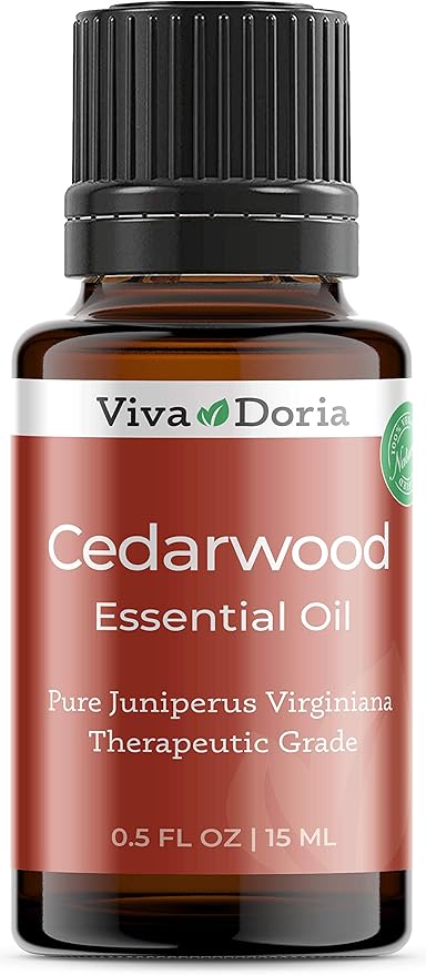 Viva Doria Cedarwood Essential Oil, 100% Pure, Natural Cedarwood Essential Oil, Undiluted, for Aromatherapy | Therapeutic Grade, 15 mL (0.5 Fluid Ounce)