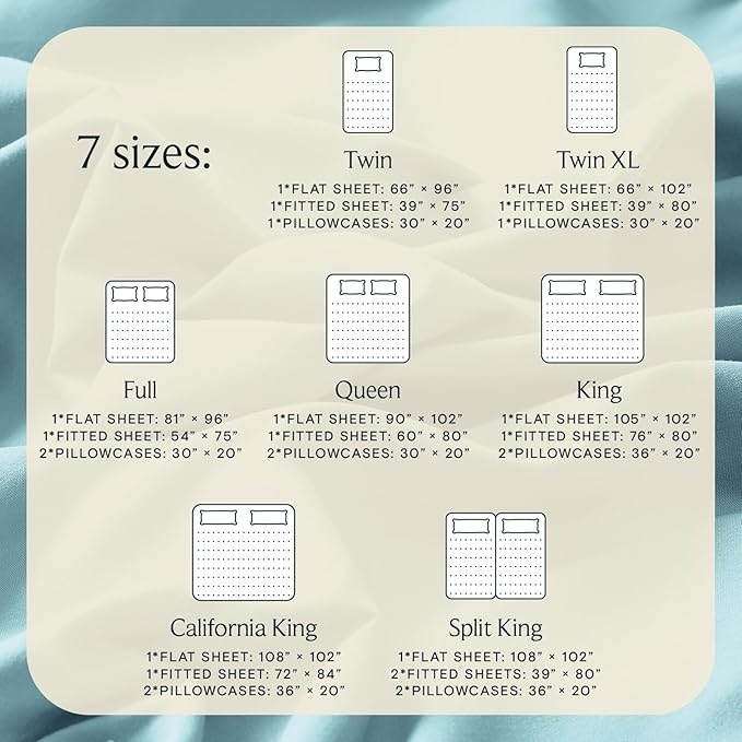 LuxClub 4 PC Queen Sheet Set, Queen Size, Deep Pockets 18" Wrinkle Free Cooling Bed Sheets Machine Washable Hotel Bedding Silky Soft - Aqua Queen