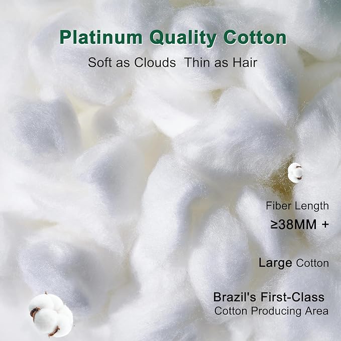 YOUR MOON Fluffy Support Bed Pillow Queen Size, Super Soft Premium Down-Alternative Filling for Sleeping, Luxury Hotel Quality Bed Pillows for Side Sleeper (Rainbow)