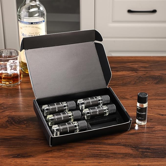 Hotel Diffuser Oil Fragrance Oil Set (6 x 20ml) – Luxury Aroma Oils for Diffuser, Inspired by Iconic 5-Star Hotels – Premium Scented Oil Gift Set for Home & Office