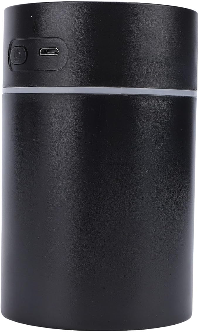 HEEPDD Portable Mini Humidifier, Humidifiers Mist Modes, 300ML USB Powered Diffuser for Bedroom and Office Portable Mini Humidifier, Plastic, Dual Nan Household Appliances (Black)
