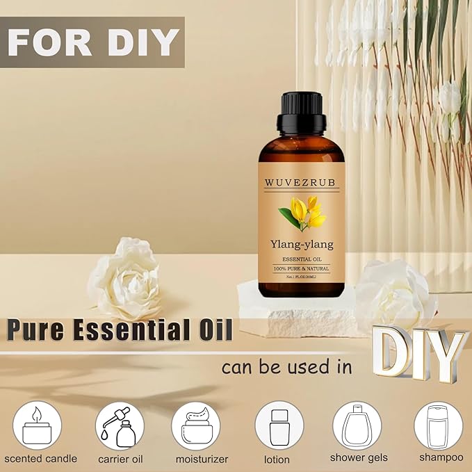 Ylang-Ylang Essential Oils, 30ML Pure and Natural Essential Oil for Aromatherapy Diffuser - Ylang-Ylang /1 Fl Oz