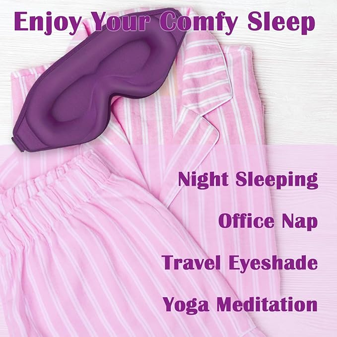 Eye Mask for Lash Extensions, Sleep Mask for Women Eyelash Extension, No Pressure 3D Contoured Lash Extension Sleep Mask, Block Out Light Sleep Protector Eye Shade Cover for Travel Yoga Nap