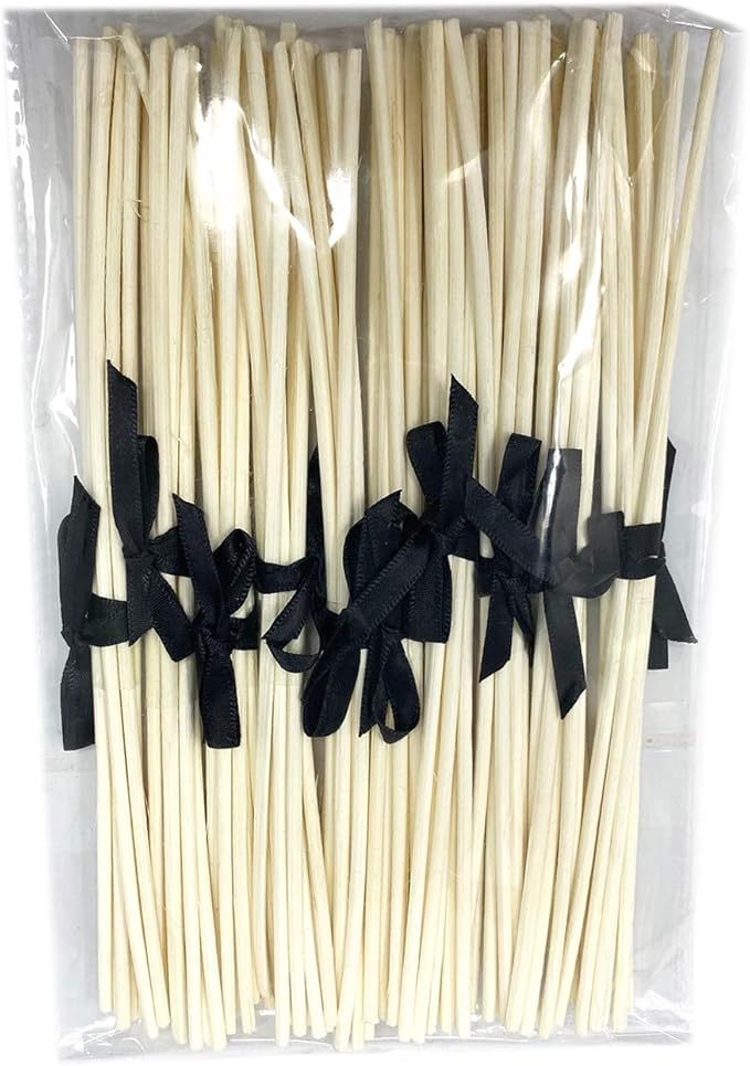 Reed Diffuser Sticks, Set of 80 Wood Rattan Replacement Reed Sticks for Diffuser Oil Bottles, 10 Bundles of 8 (8 inch)