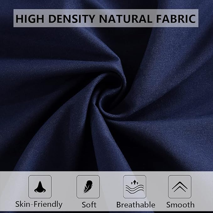 ELNIDO QUEEN Body Pillow with Pillowcase - Soft Long Bed Pillow for Adults - Breathable Full Body Pillow Insert for Sleeping, 20x54inches, Navy Blue