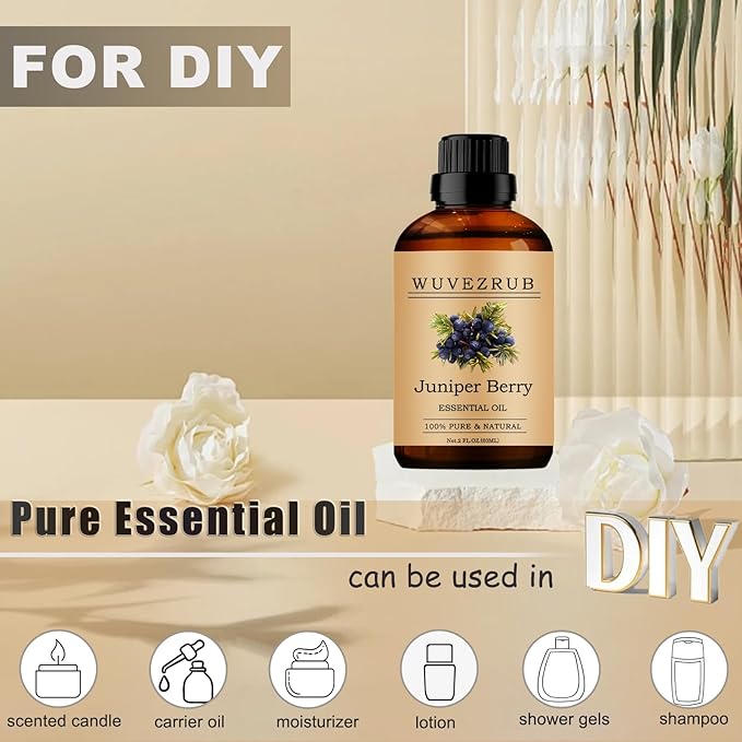 Juniper Berry Essential Oils, 60ML Pure and Natural Essential Oil for Aromatherapy Diffuser - Juniper Berry /2 Fl Oz