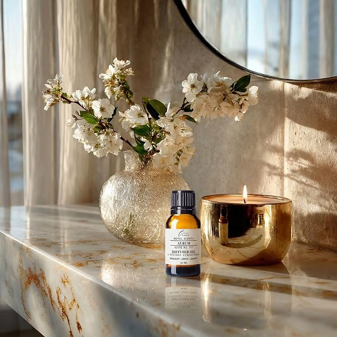 Lapew Hotel Scents Luxury Diffuser Oil | Aurum Suite 777 | Inspired by the Bellagio Hotel | Hotel Fragrance Oil for Nebulizer & Waterless Diffuser | 10ml