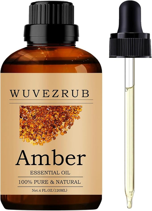 Amber Essential Oils, 120ML Pure and Natural Essential Oil for Aromatherapy Diffuser - Amber /4 Fl Oz