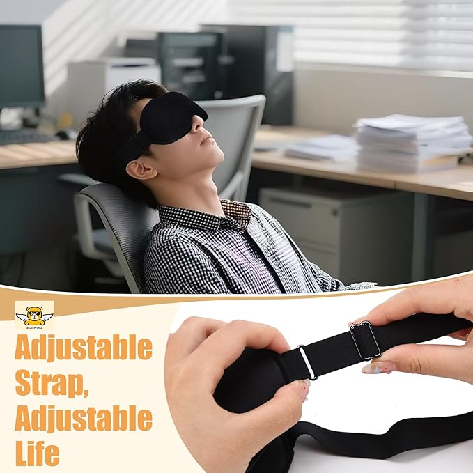 100% Light Blocking Sleep Mask with Storage Bag, Only 0.73oz Light Comfortable 3D Contoured Memory Foam, Blink Freely Eye Masks for Sleep, Travel, Nap, for Women, Purple