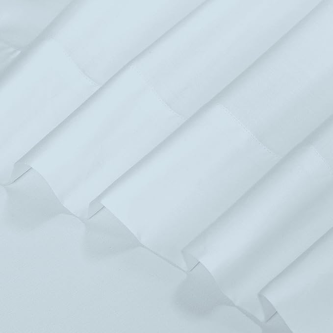 ROYALE LINENS Bamboo Viscose King Sheet Set - Cooling Bed Sheet Set - 1 Fitted, 1 Flat & 2 Pillowcase - Fits Up to 16" - Organic Viscose Derived from Bamboo - Bedding Sheet Set (King, Ballad Blue)