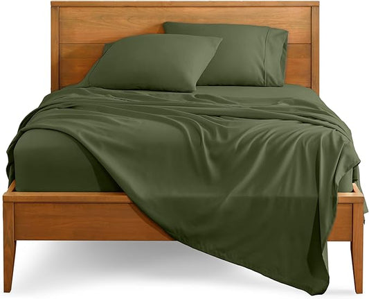 Bare Home Full Sheet Set - 1800 Ultra-Soft Microfiber Full Bed Sheets - Double Brushed - Deep Pockets - Easy Fit - 4 Piece Set - Bedding Sheets & Pillowcases (Full, Cypress)