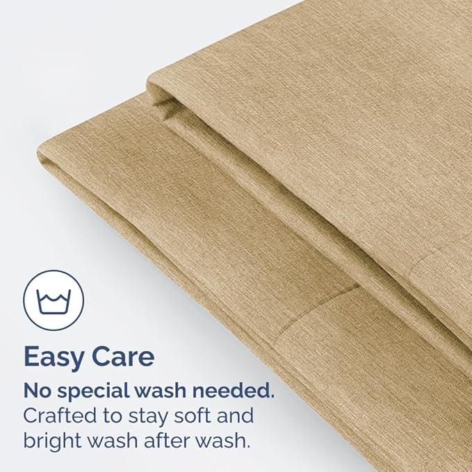 King Standard Pillow Cases Set of 2 - Ultra-Soft Hotel Quality Pillowcase Covers - Comfy, Cozy & Fade Free - Wrinkle Resistant - Machine Washable Pillow Protectors - 2 Piece Set - Heathered Tan