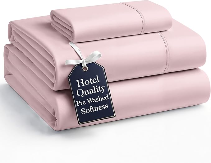 Casa Platino Bedding Sheets and Pillowcases, Pre-Washed Ultra Soft & Breathable Twin XL Bed Sheets Set, Hydro-Brushed Microfiber Cooling Twin XL Size Sheet Set, Deep Pockets - Sepia Rose