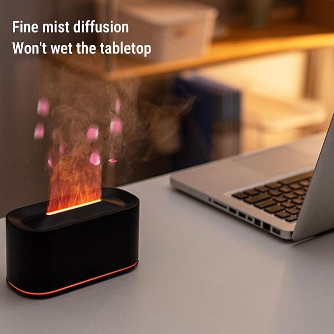 Marhynchus Essential Oil Diffuser, 220ml Aromatherapy Diffuser with 7 Color Lighting and Effect, for Home Office Bedroom (Black)