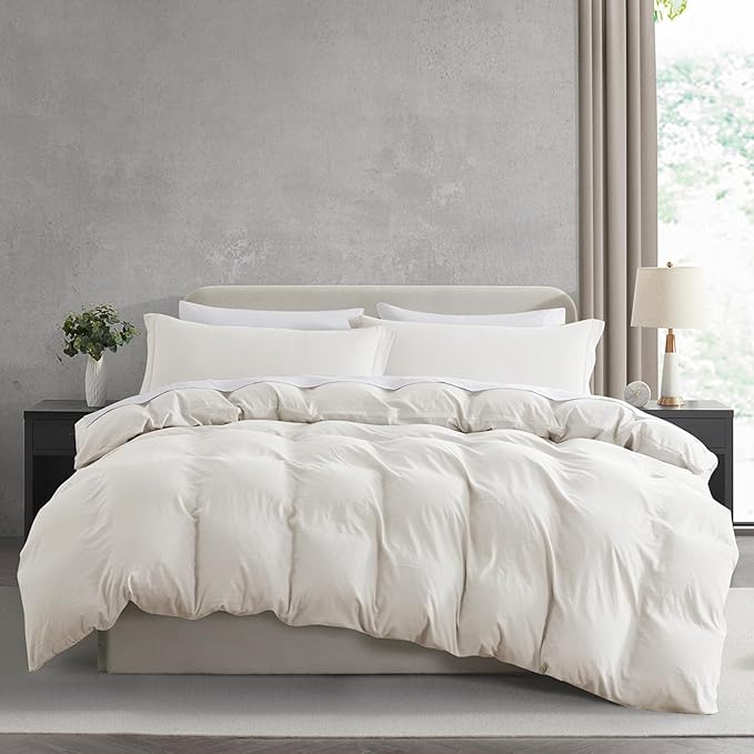 Nestl Off White Duvet Cover King Size - Soft Double Brushed King Duvet Cover Set, 3 Piece, with Zipper Closure, 1 Duvet Cover 104x90 inches and 2 Pillow Shams