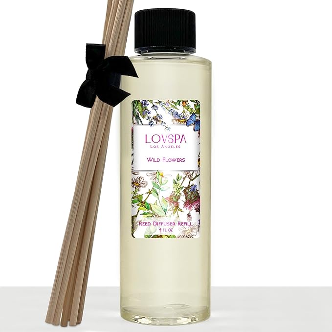 Wild Flowers Diffuser Oil - Luxury Essential Oils for Diffuser Refill & Air Freshener Room Spray - Long-Lasting & Natural Home Fragrance, Scented Oil for Diffusers, USA Made, 4oz