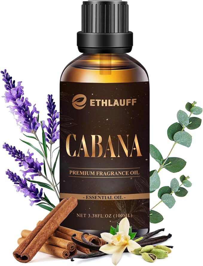 Cabana Hotel Diffuser Oil | Aromatherapy Fragrances Inspired by 5-Star Hotels | Luxurious Scents, Premium Fragrance Oil Blend for Waterless Diffusers and Crafting - 100ml, 3.38 fl oz